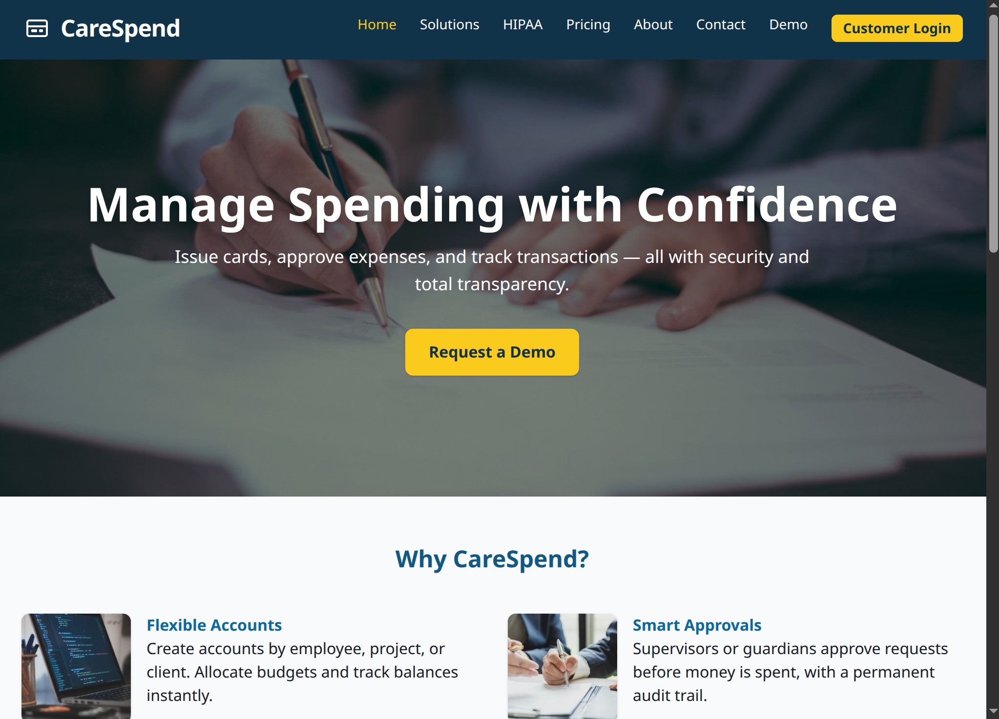 Carespend - Enterprise Cost Management Dashboard